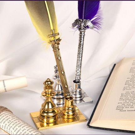 Psyche Feather Pen & Holder Set