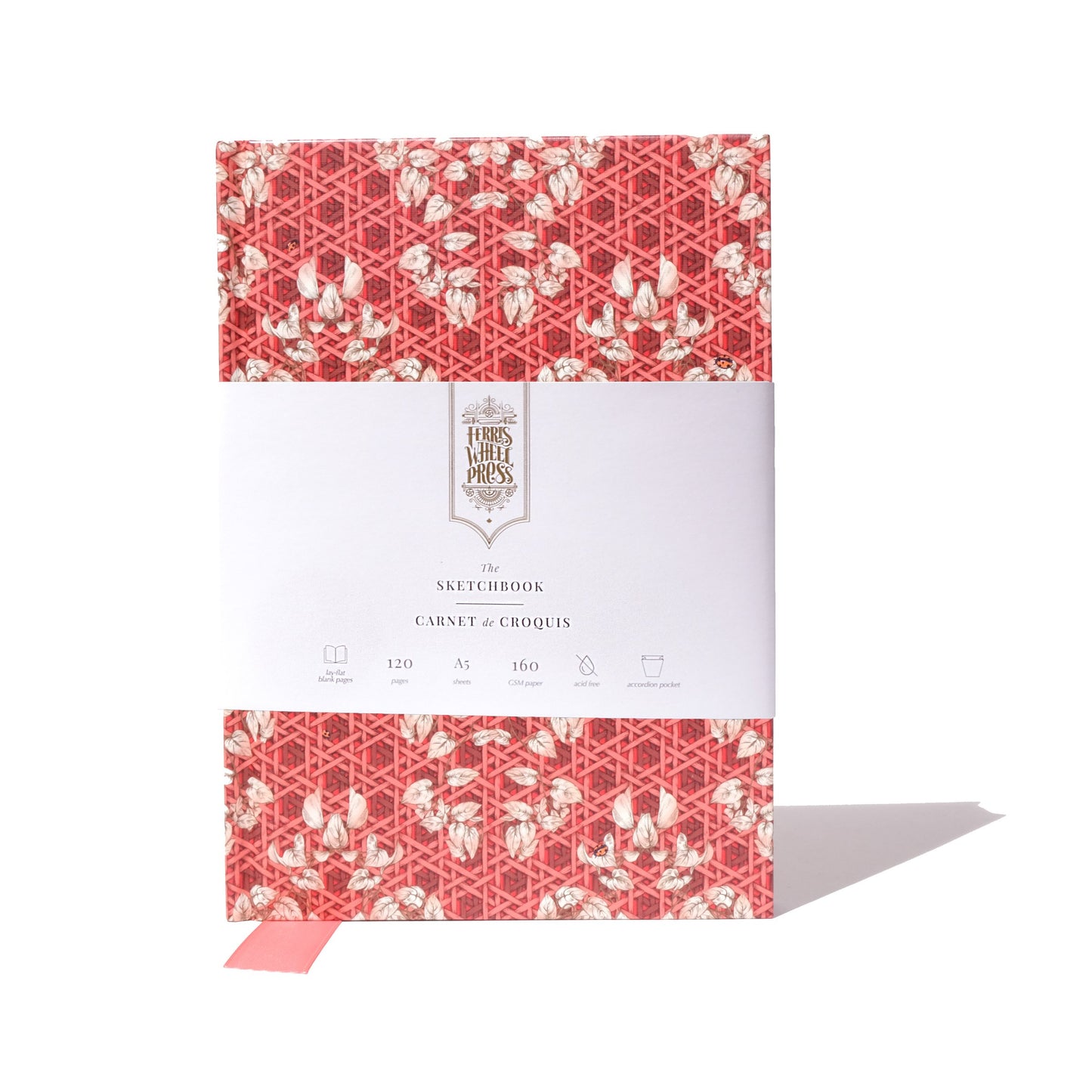 Sketchbook A5 - Enveloped in Rattan - Red