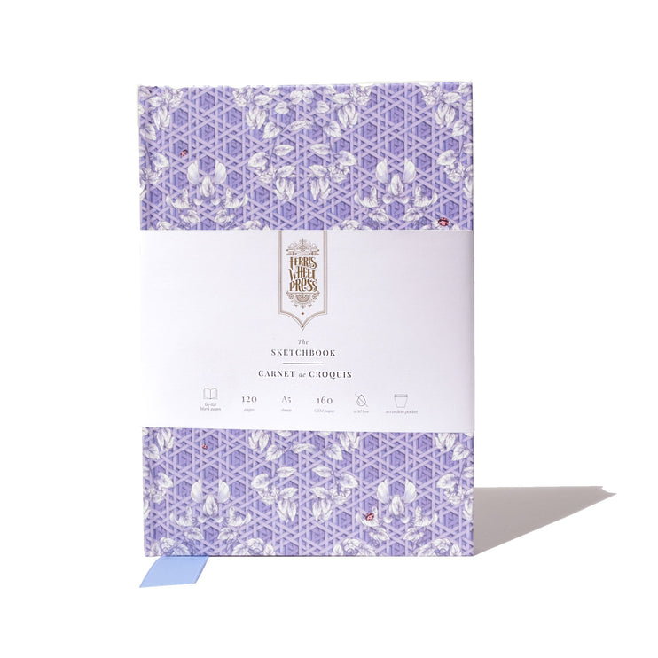 Sketchbook A5 - Enveloped in Rattan - Violet Blue