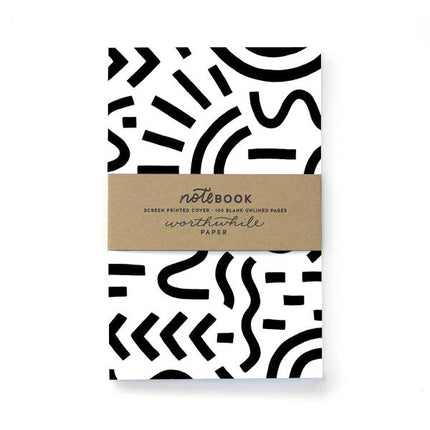 Cuaderno - Curves and Lines Pattern