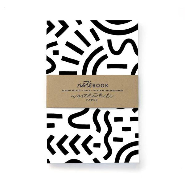 Cuaderno - Curves and Lines Pattern