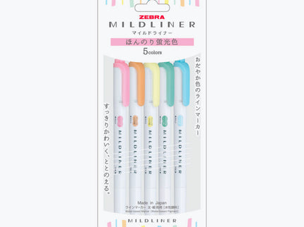 Mildliner - Set 5 - Mild and Fluorescent