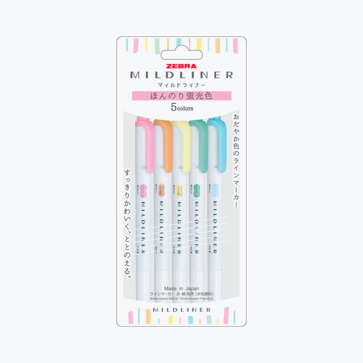 Mildliner - Set 5 - Mild & Fluorescent