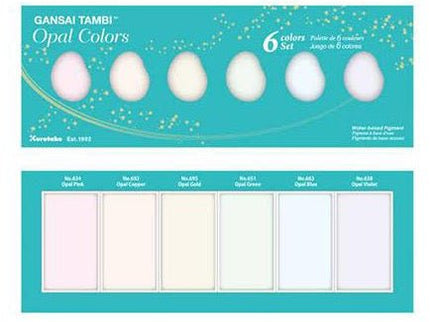 Acuarelas Gansai Tambi - Opal Set 6 - ColorSwatch