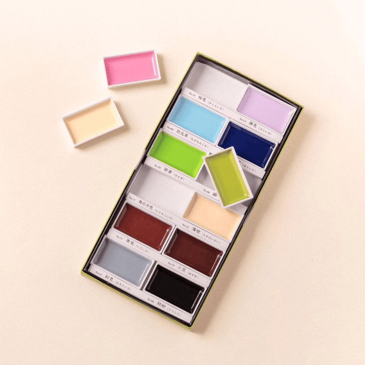 Acuarelas Gansai Tambi - Set 12 - ColorSwatch