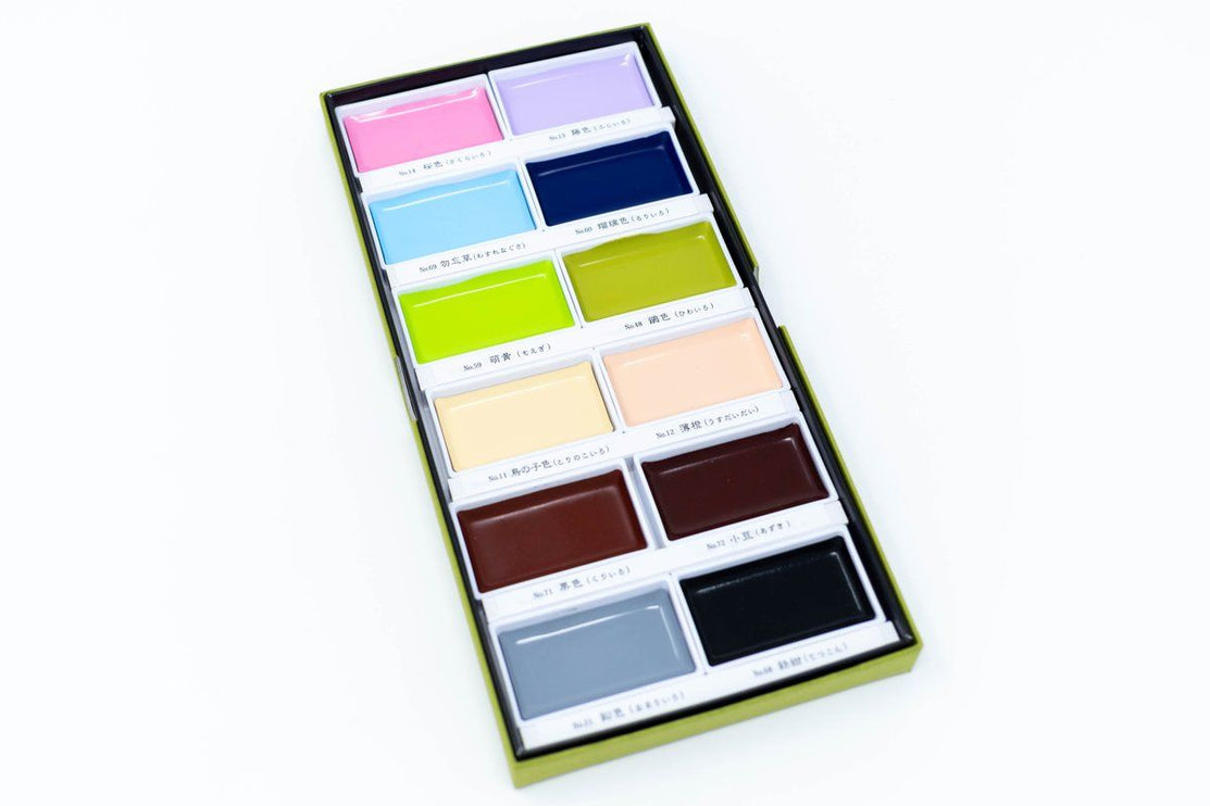 Acuarelas Gansai Tambi - Set 12 - ColorSwatch