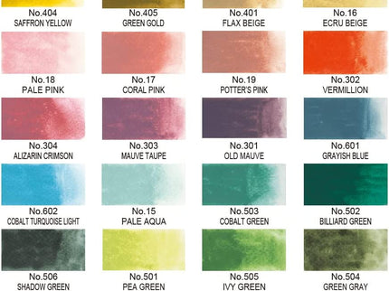 Acuarelas Gansai Tambi - Set 24 - ColorSwatch