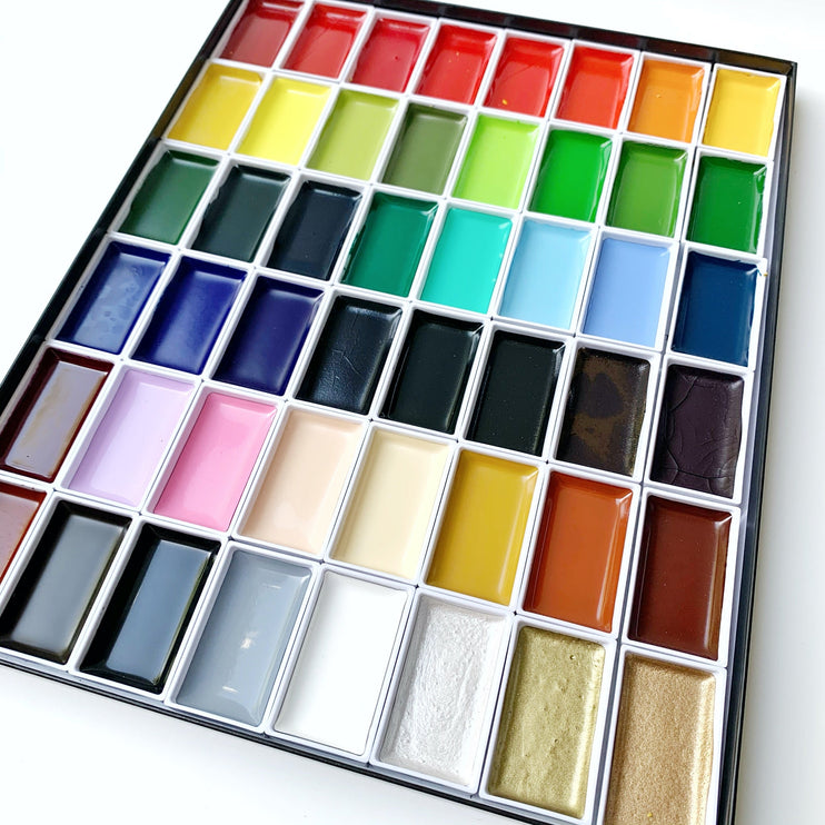Acuarelas Gansai Tambi - Set 48 - ColorSwatch