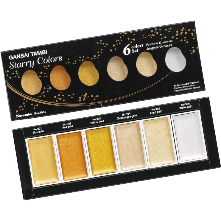 Acuarelas Gansai Tambi - Starry Set 6 - ColorSwatch
