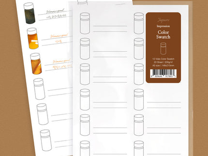 Ink Swatch - Impression Paper A5 - Frascos Pequeños