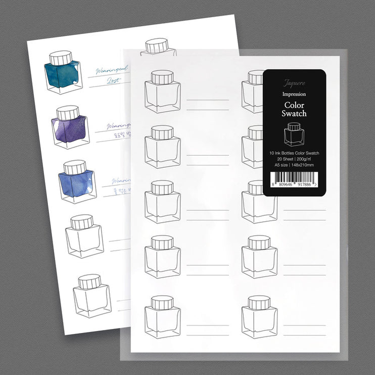 Ink Swatch - Impression Paper A5 - Frascos