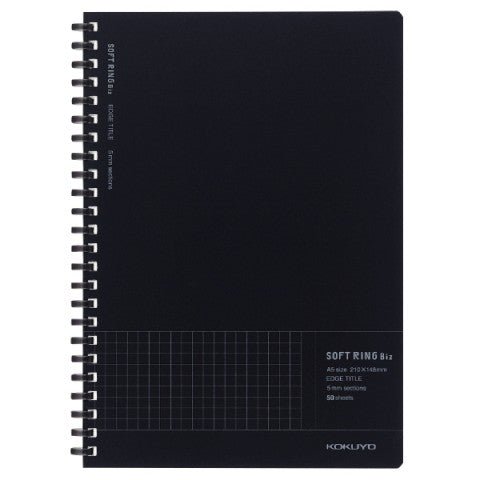 Biz Soft Ring Notebook A5 - 50 Hojas - Cuadrícula - Negro - ColorSwatch