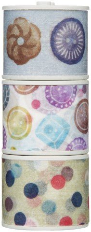 Bobbin - 3 Mini Washi - Button & Beads - ColorSwatch