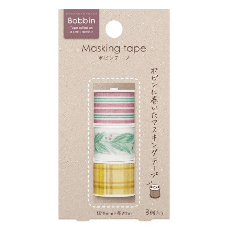 Bobbin - 3 Mini Washi - Linen - ColorSwatch