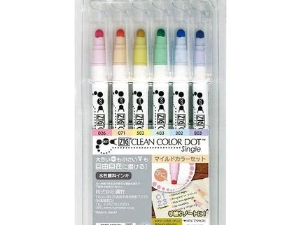Clean Color Dot Single - Set 6 - Mild Colors