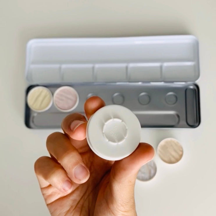 Caja Vacía para 6 Acuarelas Coliro - Metálica - ColorSwatch