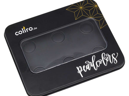 Caja Vacía para 6 Acuarelas Coliro - Metálica - NEGRA - ColorSwatch