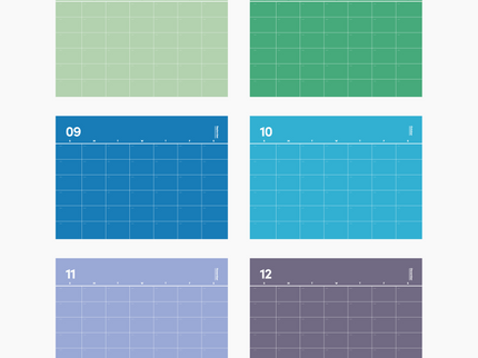 Calendario de Pared SIN FECHAS - POKETO - ColorSwatch