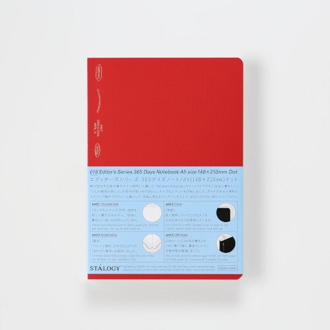 Cuaderno 365 Días A5 - Puntos - Rojo - ColorSwatch