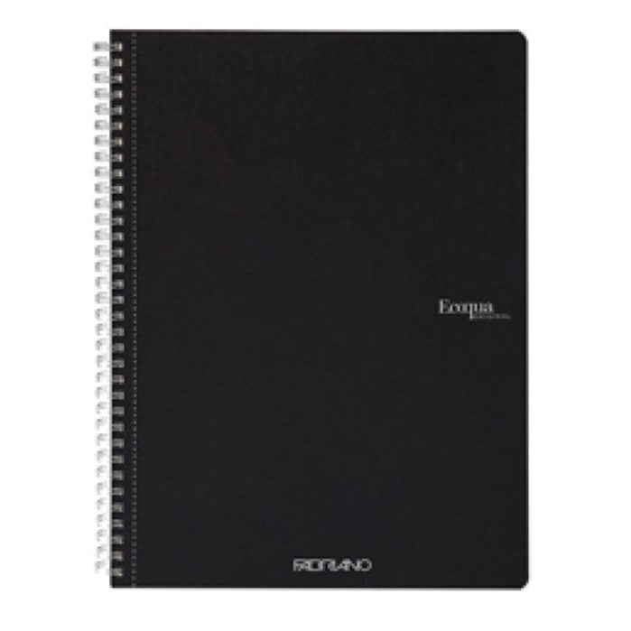 EcoQua - Cuaderno Espiral A4 - En Blanco - Black