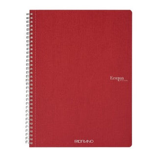 EcoQua - Cuaderno Espiral A4 - En Blanco - Raspberry