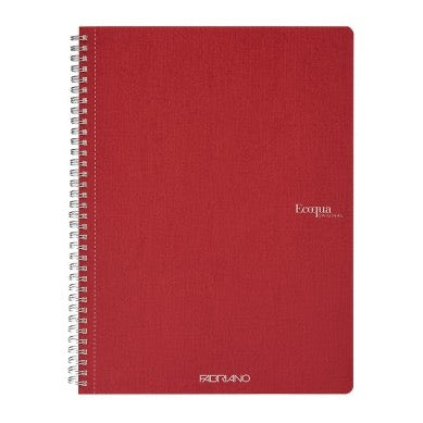 EcoQua - Cuaderno Espiral A4 - En Blanco - Raspberry