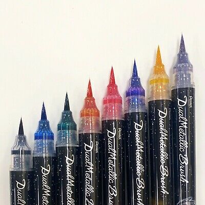 Dual Metallic Glitter Brush Pen - (Unidad) - ColorSwatch