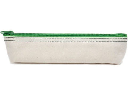 Estuche Canvas - Blanco con Verde - ColorSwatch