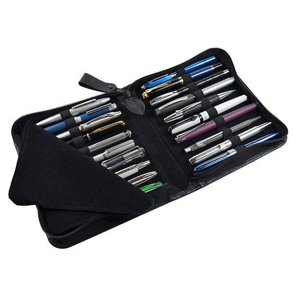 Estuche para 20 Plumas - Cuero Negro - ColorSwatch