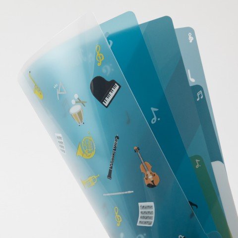 Folder de 3 Compartimentos A4 - Instrumentos Musicales - ColorSwatch