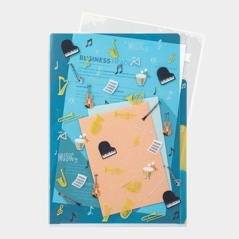Folder de 3 Compartimentos A4 - Instrumentos Musicales - ColorSwatch