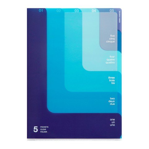 Folder de 5 Compartimentos A4 - Azul - ColorSwatch