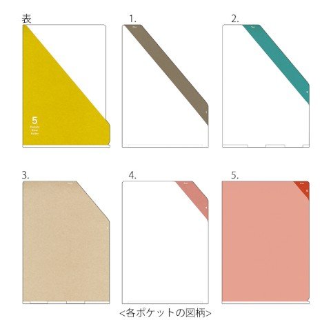 Folder de 5 Compartimentos A4 - Lineas Amarillo - ColorSwatch