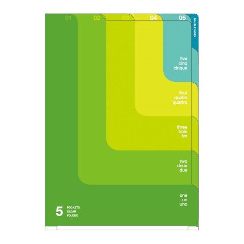Folder de 5 Compartimentos A4 - Verde - ColorSwatch