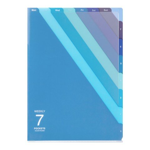 Folder de 7 Compartimentos A4 - Lineas Azul - ColorSwatch