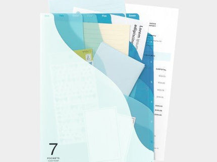 Folder de 7 Compartimentos A4 - Olas Azul - ColorSwatch