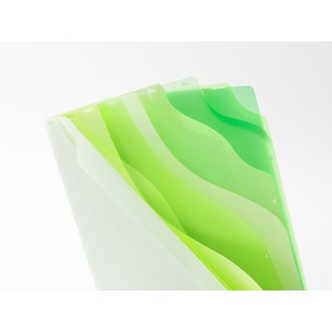 Folder de 7 Compartimentos A4 - Olas Verde - ColorSwatch