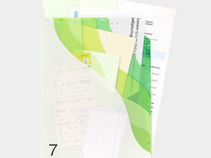 Folder de 7 Compartimentos A4 - Olas Verde - ColorSwatch