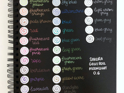 Gelly Roll Moonlight 0.6 - Set de 25 - ColorSwatch