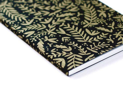 Cuaderno  -  Nature Pattern - Gold on Black