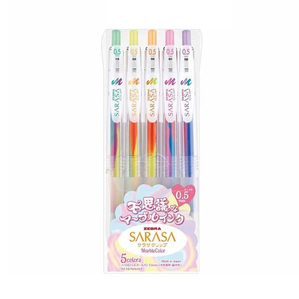 Sarasa Clip - Marble - Set de 5