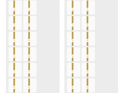 Index Labels - Dorado con Numeros - ColorSwatch