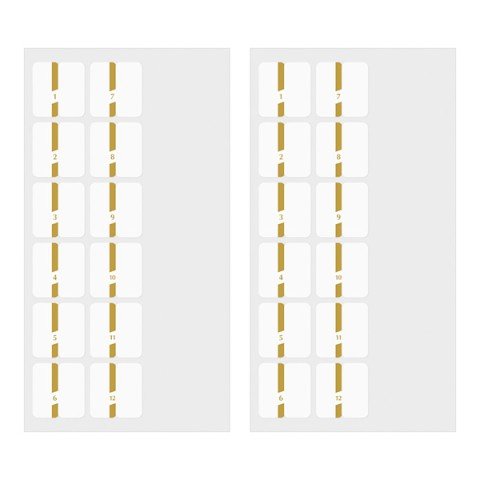 Index Labels - Dorado con Numeros - ColorSwatch