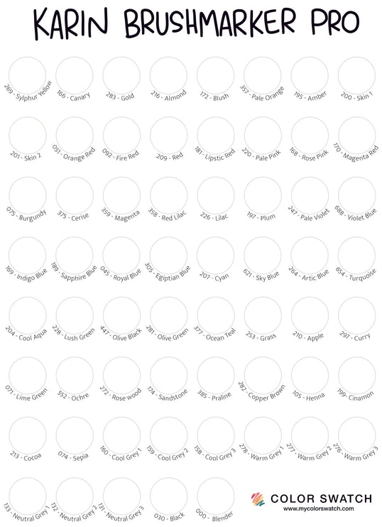 Karin Brushmarker Pro Swatch - ColorSwatch