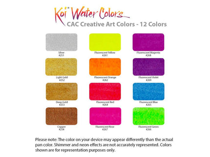 Koi Acuarelas - Pocket Field Set 12 - Perladas - ColorSwatch