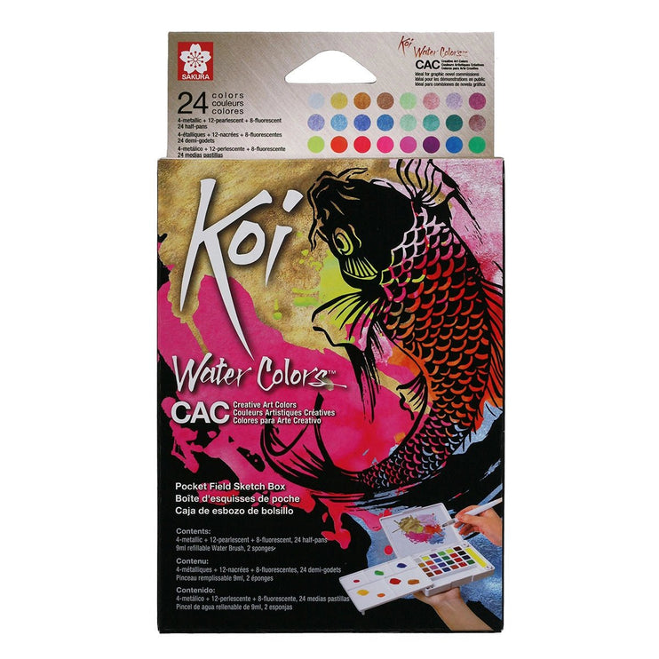Koi Acuarelas - Pocket Field Set 24 - Perladas - ColorSwatch