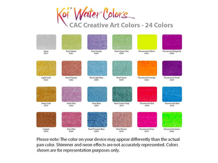 Koi Acuarelas - Pocket Field Set 24 - Perladas - ColorSwatch