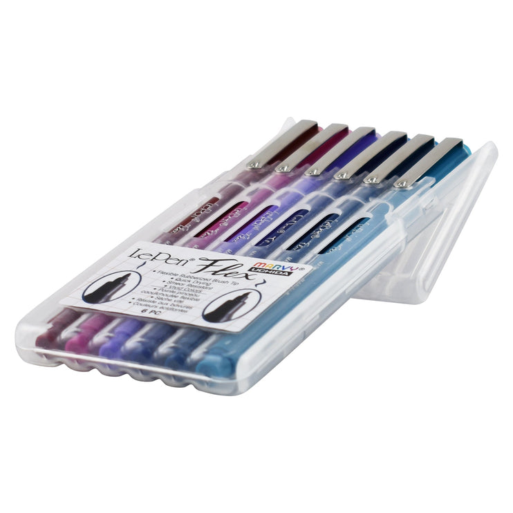 Le Pen Flex Brushpens - Set de 6 - Jewel - ColorSwatch