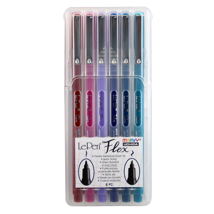 Le Pen Flex Brushpens - Set de 6 - Jewel - ColorSwatch