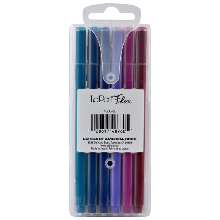 Le Pen Flex Brushpens - Set de 6 - Jewel - ColorSwatch